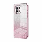 For Xiaomi Mi 11 Gradient Glitter Powder Electroplated Phone Case(Pink) - 1