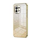 For Xiaomi Mi 11 Gradient Glitter Powder Electroplated Phone Case(Gold) - 1