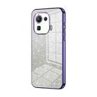 For Xiaomi Mi 11 Pro Gradient Glitter Powder Electroplated Phone Case(Purple) - 1