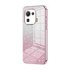 For Xiaomi Mi 11 Pro Gradient Glitter Powder Electroplated Phone Case(Pink) - 1