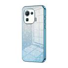 For Xiaomi Mi 11 Pro Gradient Glitter Powder Electroplated Phone Case(Blue) - 1