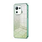 For Xiaomi Mi 11 Pro Gradient Glitter Powder Electroplated Phone Case(Green) - 1