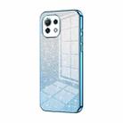 For Xiaomi Mi 11 Lite 4G / 5G Gradient Glitter Powder Electroplated Phone Case(Blue) - 1