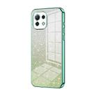 For Xiaomi Mi 11 Lite 4G / 5G Gradient Glitter Powder Electroplated Phone Case(Green) - 1