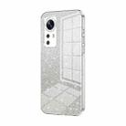 For Xiaomi 12 / 12X Gradient Glitter Powder Electroplated Phone Case(Transparent) - 1