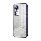For Xiaomi 12 Pro / 12S Pro Gradient Glitter Powder Electroplated Phone Case(Purple) - 1