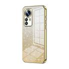 For Xiaomi 12 Pro / 12S Pro Gradient Glitter Powder Electroplated Phone Case(Gold) - 1