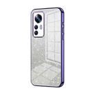 For Xiaomi 12T Pro Gradient Glitter Powder Electroplated Phone Case(Purple) - 1