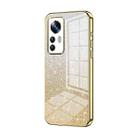 For Xiaomi 12T Pro Gradient Glitter Powder Electroplated Phone Case(Gold) - 1