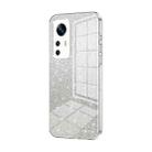 For Xiaomi 12T Pro Gradient Glitter Powder Electroplated Phone Case(Transparent) - 1