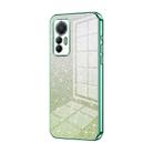 For Xiaomi 12 Lite Gradient Glitter Powder Electroplated Phone Case(Green) - 1