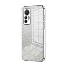 For Xiaomi 12 Lite Gradient Glitter Powder Electroplated Phone Case(Silver) - 1