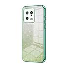For Xiaomi 13 Gradient Glitter Powder Electroplated Phone Case(Green) - 1