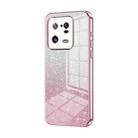 For Xiaomi 13 Pro Gradient Glitter Powder Electroplated Phone Case(Pink) - 1