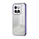 For Xiaomi 14 Gradient Glitter Powder Electroplated Phone Case(Purple) - 1