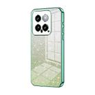 For Xiaomi 14 Gradient Glitter Powder Electroplated Phone Case(Green) - 1