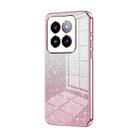 For Xiaomi 14 Pro Gradient Glitter Powder Electroplated Phone Case(Pink) - 1