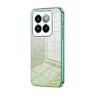 For Xiaomi 14 Pro Gradient Glitter Powder Electroplated Phone Case(Green) - 1