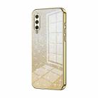 For Xiaomi Mi CC9e / Mi A3 Gradient Glitter Powder Electroplated Phone Case(Gold) - 1