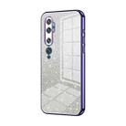 For Xiaomi Mi CC9 Pro / Mi Note 10 Gradient Glitter Powder Electroplated Phone Case(Purple) - 1