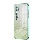 For Xiaomi Mi CC9 Pro / Mi Note 10 Gradient Glitter Powder Electroplated Phone Case(Green) - 1