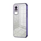For Xiaomi Civi / Civi 1S Gradient Glitter Powder Electroplated Phone Case(Purple) - 1