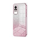 For Xiaomi Civi / Civi 1S Gradient Glitter Powder Electroplated Phone Case(Pink) - 1