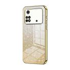 For Xiaomi Poco M4 Pro Gradient Glitter Powder Electroplated Phone Case(Gold) - 1