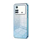 For Xiaomi Poco M4 Pro Gradient Glitter Powder Electroplated Phone Case(Blue) - 1