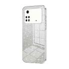 For Xiaomi Poco M4 Pro Gradient Glitter Powder Electroplated Phone Case(Transparent) - 1