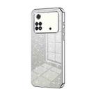 For Xiaomi Poco M4 Pro Gradient Glitter Powder Electroplated Phone Case(Silver) - 1