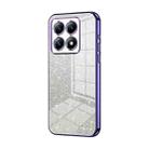 For Xiaomi 14T Pro Gradient Glitter Powder Electroplated Phone Case(Purple) - 1