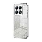 For Xiaomi 14T Pro Gradient Glitter Powder Electroplated Phone Case(Silver) - 1