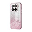 For Xiaomi 15 Pro Gradient Glitter Powder Electroplated Phone Case(Pink) - 1