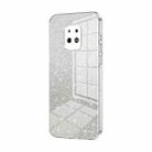 For Xiaomi Redmi 10X 5G Gradient Glitter Powder Electroplated Phone Case(Transparent) - 1