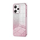 For Xiaomi Redmi 12 / Redmi Note 12R Gradient Glitter Powder Electroplated Phone Case(Pink) - 1