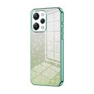 For Xiaomi Redmi 12 / Redmi Note 12R Gradient Glitter Powder Electroplated Phone Case(Green) - 1