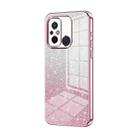 For Xiaomi Redmi 12C / 11A Gradient Glitter Powder Electroplated Phone Case(Pink) - 1