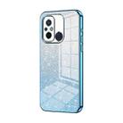 For Xiaomi Redmi 12C / 11A Gradient Glitter Powder Electroplated Phone Case(Blue) - 1