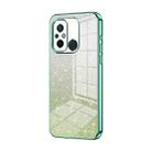 For Xiaomi Redmi 12C / 11A Gradient Glitter Powder Electroplated Phone Case(Green) - 1