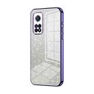 For Xiaomi Redmi K30S / Mi 10T Pro 5G Gradient Glitter Powder Electroplated Phone Case(Purple) - 1
