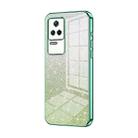 For Xiaomi Redmi K40S / Poco F4 Gradient Glitter Powder Electroplated Phone Case(Green) - 1