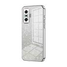 For Xiaomi Redmi K50 Gaming / Poco F4 GT Gradient Glitter Powder Electroplated Phone Case(Silver) - 1