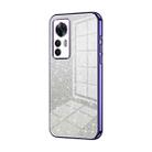 For Xiaomi Redmi K50 Ultra / Xiaomi 12T Gradient Glitter Powder Electroplated Phone Case(Purple) - 1