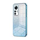 For Xiaomi Redmi K50 Ultra / Xiaomi 12T Gradient Glitter Powder Electroplated Phone Case(Blue) - 1