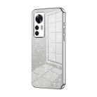 For Xiaomi Redmi K50 Ultra / Xiaomi 12T Gradient Glitter Powder Electroplated Phone Case(Silver) - 1