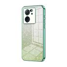 For Xiaomi Redmi K60 Ultra / Xiaomi 13T Gradient Glitter Powder Electroplated Phone Case(Green) - 1