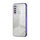 For Xiaomi Redmi Note 8T Gradient Glitter Powder Electroplated Phone Case(Purple) - 1