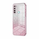 For Xiaomi Redmi Note 8T Gradient Glitter Powder Electroplated Phone Case(Pink) - 1
