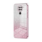 For Xiaomi Redmi Note 9 / 10X 4G Gradient Glitter Powder Electroplated Phone Case(Pink) - 1